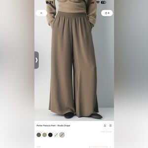Aritzia Wide Leg Pants - Parker palazzo pant studio drape in cola taupe
